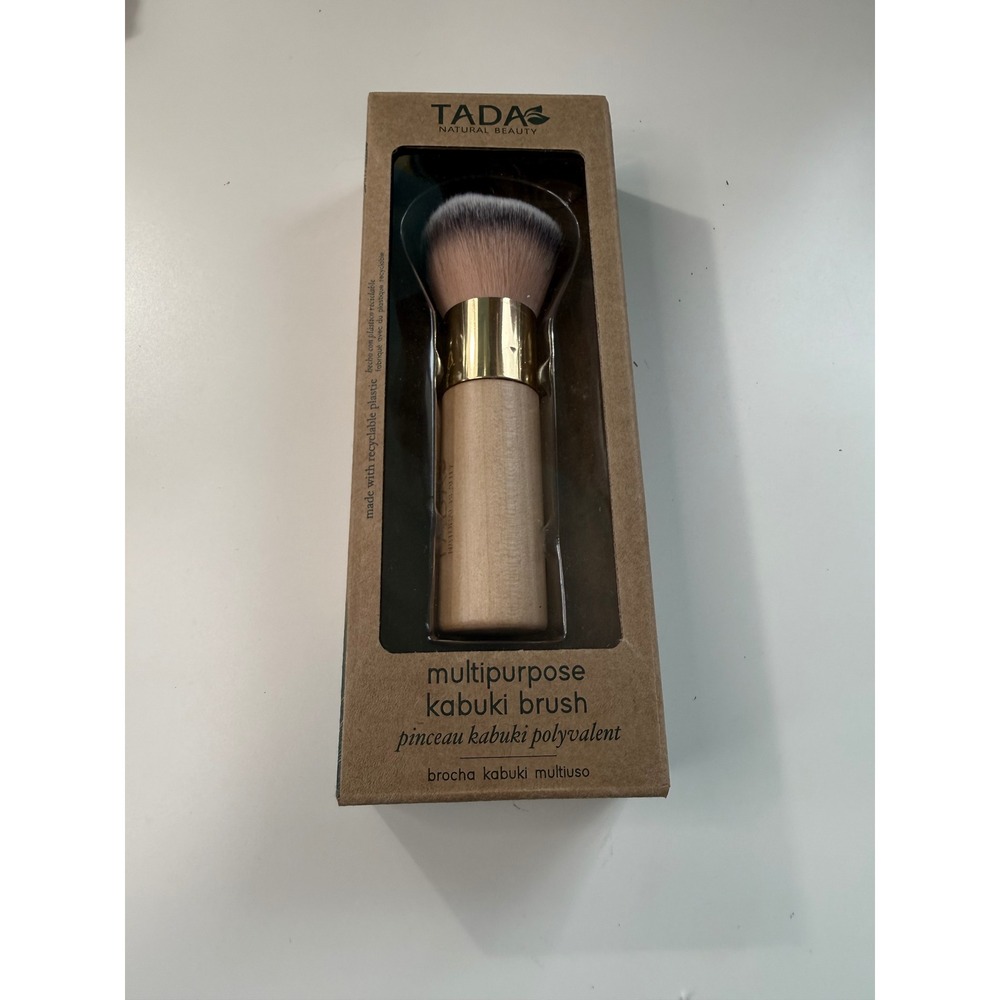 TADA Natural Beauty Multipurpose Kabuki Brush TD-FBWK01004 Wood Handle New